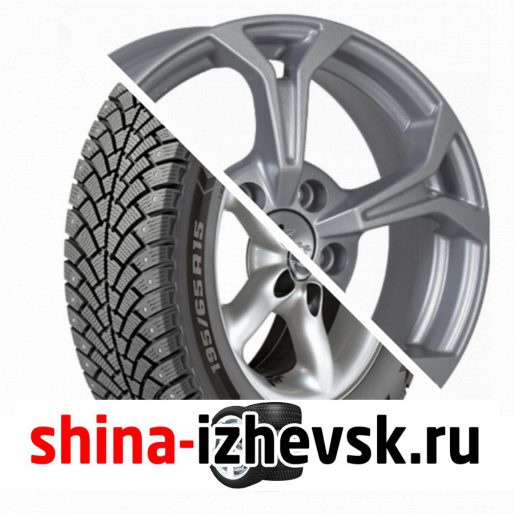 Колесо в сборе BF Goodrich G Force Stud 195/65 R15 Q 95 + iFree Эрнесто 6.5xR15 5×108 ET43 DIA67.1 Серебристый в Ижевске